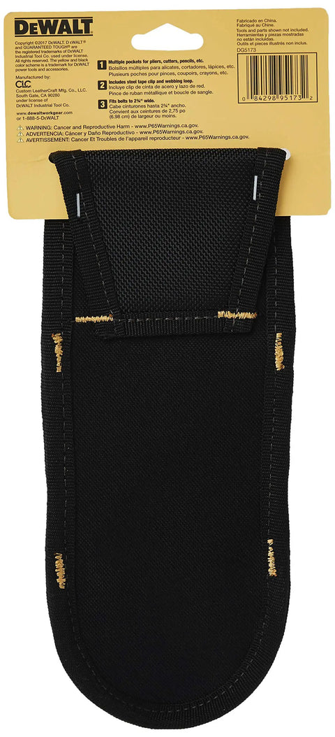 Heavy Duty 4 Pocket Tool Holder For Belts Up To Two And Three Quarters Inches Wide, Multi Pocket Tool Pouch front view