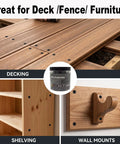 Three Inch Self Tapping Wood Screws Kit With 100 Pieces Number Ten Flat Head Phillips Drive Black Heavy Duty Deck Screws For DIY Projects And Easy Home Repairs Built Tough on deck, shelving, and wall mounts