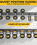 99 Inches Garage Storage Wall Mount Organizer with heavy duty shelving and metal hooks for weights up to 920 lbs