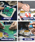 Rosin Solder Flux Paste For SMD BGA LED PCB IC CPU Electronic Repair And Soldering, Fast Drying, Non Conductive, 50g use in action