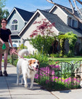 Arched Rustproof Metal Fence For Dogs And Rabbits No Dig Barrier For Flower Beds And Gardens, Ornamental Animal Fence Panels