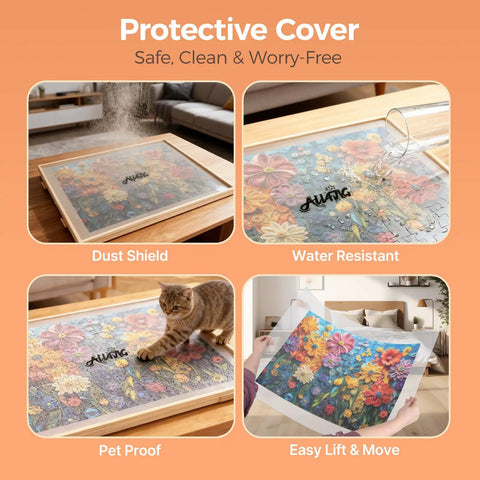 Protective cover for Dope Rotating Puzzle Board With Four Drawers And Cover 1500 Piece Portable Wooden Jigsaw Puzzle Table