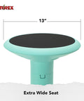 Wiggle Stool For Class And Home Study, Flexible Seating That Moves With You, Adjustable 12 To 18 Inch Height, Teal Cushioned Seat