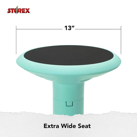 Wiggle Stool For Class And Home Study, Flexible Seating That Moves With You, Adjustable 12 To 18 Inch Height, Teal Cushioned Seat