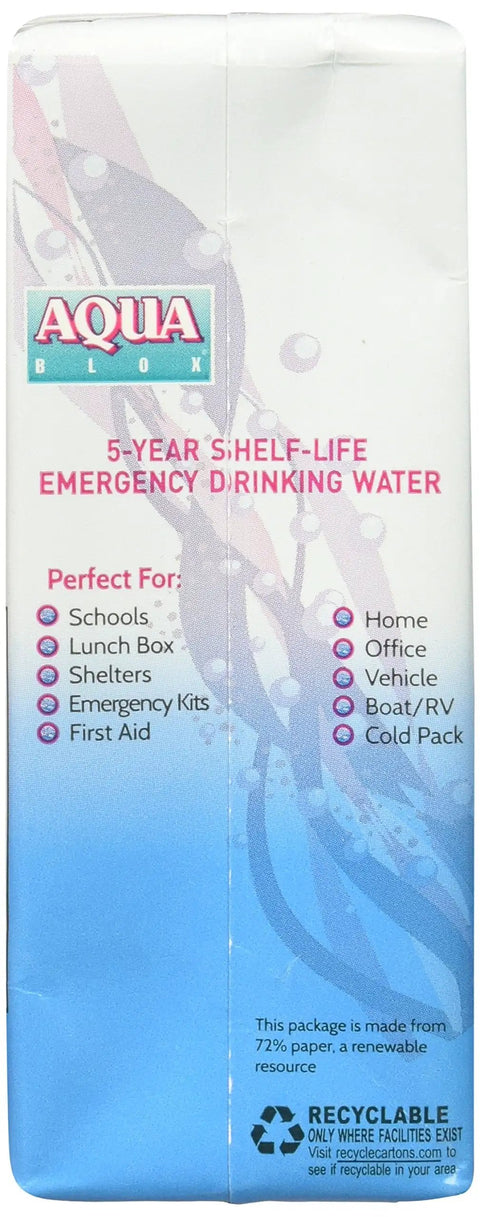 Emergency Drinking Water 200ml Cartons, 32 Pack, 5 Year Shelf Life, Disaster Prep Kit With Bendable Straws For Camping, Earthquakes, Floods