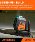360 Degree Self Leveling Laser Level With Tripod And Magnetic Base, Green Laser Three Line Modes, Pro Grade Tool displayed on rough surface