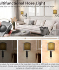 Plug In LED Wall Sconce Set Of 2 In Dark Grey Cool Modern Bedroom Lamps With Edison Bulb Included Energy Saving Easy Two Screw Install Slim Contemporary Wall Lighting For Living Room And Hallway in a cozy living room setting with adjustable brightness feature.