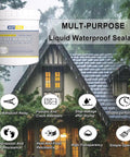 Top Shelf Invisible Liquid Waterproof Sealant Long Lasting Water Based Roof And Deck Coating Hella Tough 35 Oz Can in rain.