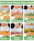 Suuker large crinkle cutter with wooden handle; all-in-one veggie slicer shown slicing potatoes and carrots