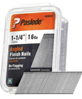 Pro Grade Finish Nails For 20 Degree Angled Nailers 16 Gauge Galvanized One And Quarter Inch 2K Per Box Chisel Point