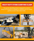 Heavy Duty Stone Lifting Clamp Features Boss Scissor Grip for securely lifting marble slabs and concrete blocks with an adjustable span.