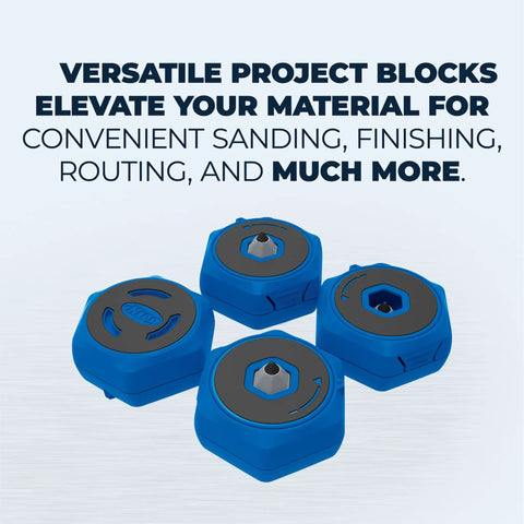 Multipurpose Project Blocks Set Four Hexagon Woodworking Blocks for stable work surface and up to 200 lbs
