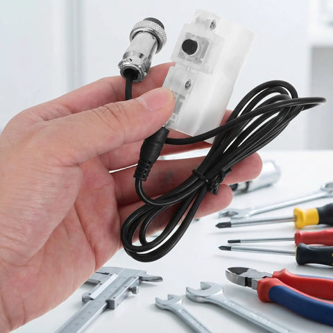 Hand Switch For Fluid Dispensing Machines With 3 Pin Wired Manual Trigger Handle Durable Compact Lightweight Plastic Replacement Part For Workshop And Assembly Line Use Easy Install Replacement Part For Quick Fix On The Shop Floor, hand-held with cable