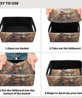 Instructions for using Premium Felt Collapsible Storage Bins For Shelves Heavy Duty Foldable Closet Organizers.