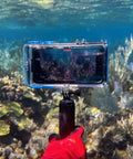 Dive 2.0 Waterproof iPhone Housing Delivers 130 Feet Depth Ultra Tough Underwater Case used in coral reef snorkeling scene