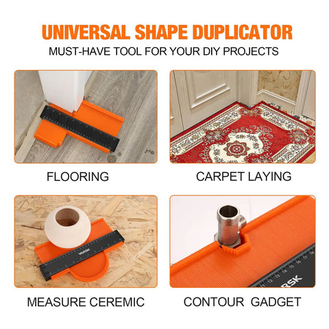 Contour Gauge Tool With Lock 10 Inch Irregular Shape Duplicator for flooring, carpet, ceramic, contour use in DIY projects.