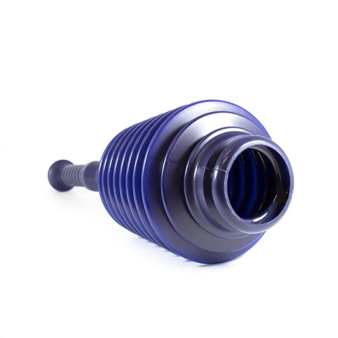 Proven Heavy Duty Bellows Plunger Knocks Out Stubborn Clogs Quick Built With Automatic Air Relief Valve To Prevent Overflow Navy Blue
