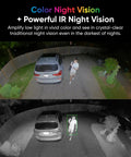 Floodlight Security Camera Pro With 2.5K HD Color Night Vision, 180 Degree Wide View demonstrating night vision capability.