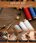 All In One Leather Tool Kit For Crafting And Leatherwork, Pro Grade Leathercraft Set With needles, thread, and finger cots