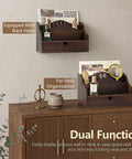Acacia Wood Mail Organizer For Desk With Four Slots And Dividers Farmhouse Style Desk Organizer Wall and Desk Display