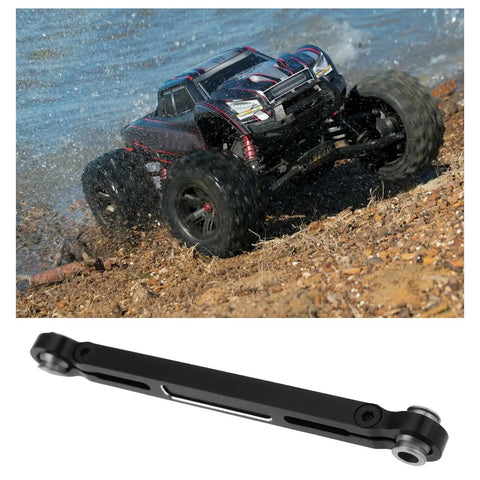 Beefy Front Solid Aluminum Steering Toe Links For RC Cars, 1 Pair, MMX49T01, Compatible With Mini Maxx Models, a black aluminum front toe link for off-road RC steering
