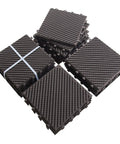 Stacked Interlocking Deck Tiles 27 Pack Outdoor Flooring 12 By 12 Inch Plastic Tiles DIY Friendly All Weather Waterproof Patio Pavers