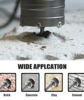 2.5 Inch Concrete Hole Saw With SDS Plus Shank and 220mm Connecting Rod drilling brick, concrete, clay, cement wall