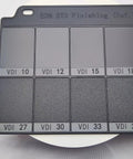 Surface Roughness Comparison Block Pro Grade VDI 12 To 45 Spark Erosion Texture Plate For EDM Mold Grain Finish Gauge 160x100mm Gray, High Precision Reference For Industrial Surface Finish Quality Control. Close-up of VDI 10-36 texture panels