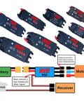Various models of brushed and brushless ESC, including 40A beefed up brushless ESC for RC fixed wing aircraft and helicopter.