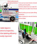 Slick Automatic Desktop Conveyor Round Bottle Labeler Featuring Precision Photoelectric Sensor and Quick Dial Adjustments details.
