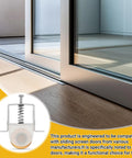 10 Pack Sliding Screen Door Roller Wheels Replacement Hardware with spring-loaded design and metal housing shown with patio door