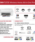 All In One Wireless Printer For Home Use With Easy Setup And Fast Print Speeds Print Copy Scan In One Compact White Unit