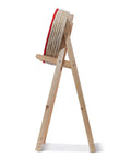 Side view of Adjustable Archery Target Stand for Straw Target Bags Garden Practice, pine wood, easy install, outdoor use.