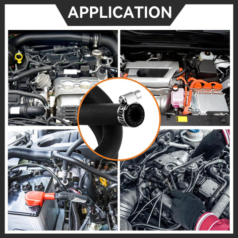Application of Two Pack 11/32 Inch By 36 Inch Brake Booster Vacuum Hose Kit With Four Clamps 85 PSI in vehicle engines