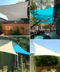 Waterproof Sun Shade Sail Triangle 12x12x17 Outdoor Canopy With UV Block Curved Edge Super Easy Install for patios and decks