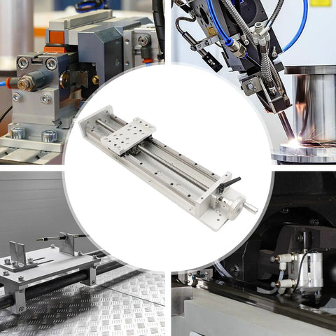 400mm X Y Z Axis Manual Linear Rail Stage With 1605 Ball Screw, Cross Sliding Table, Aluminum Alloy Rails, Locking Handwheel, Beefy Heavy Duty 200kg Horizontal Load, 50kg Vertical, 400mm Stroke For DIY CNC mounted in CNC and welding setups