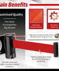 Wall Mount Retractable Belt Barrier With 9.2 Ft Red Belt In Sturdy Black Casing for Indoor and Outdoor Crowd Control benefits