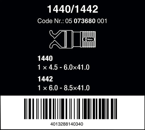 Screwgripper Attachment For 4.5 To 6.0 Millimeter Screws Holds All Screw Profiles Securely On Your Tool packaging label