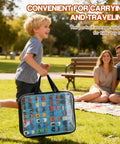 Child carrying Double Sided 56 Slot Car Storage Case With Foldable Play Mat For 1 64 Scale Diecast Cars Like Hot Wheels