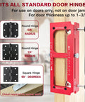Pro Grade Heavy Duty Aluminum Door Hinge Router Jig With Scale Adjustable Mortise Template Kit for 2.5 to 5 inch hinges
