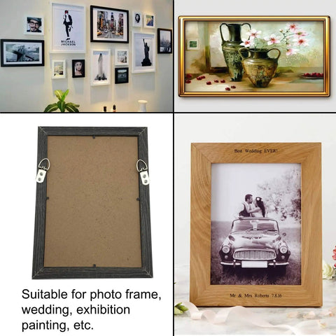 Heavy Duty D Ring Steel Picture Hangers With Screws 20 Pack Double Hole Clips used in framed art and photos on wall