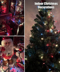 Red White Blue 4th of July Patriotic String Lights With Green Wire, 100 Mini Lights For Indoor Outdoor Decor on Christmas tree