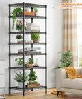 Heavy Duty 7 Tier Metal Shelving Unit Built to Last With 1176 Lbs Total Capacity 71 Inches Tall By 18 Inches Wide By 18 Inches Deep Sturdy Steel Wire Shelves For Garage Kitchen Living Room And Bathroom Storage. Black steel wire shelf in living room