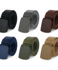 6 Pack Tactical Belt For Men With Heavy Duty POM Buckle Metal Free Nylon Web Belt 1.5 Inch Wide 49 Inch Long Color Variety