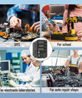 Variable DC Power Supply 0 To 32V 0 To 10A Switching Bench Power Supply in use in labs, schools, and workshops.