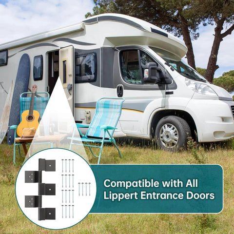 Entry Door Replacement Hinge Kit For RV And Camper Friction Door Hinge Set For Fifth Wheel And Travel Trailer features on RV