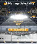 UFO LED High Bay Light 300W 43500 Lm 5000K Up And Down Lighting Shop Light with beam angle and dimmable settings