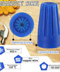 150 Pcs Waterproof Wire Connectors Outdoor Splice Terminals For 22 To 12 AWG Cable Wire Blue, DIY Friendly, plug and play