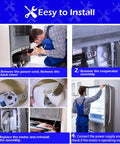 Steps for installing Evaporator Fan Motor Assembly For Refrigerator Replacement Pro Grade DC 12V 1A Four Wire Four Pin Connector