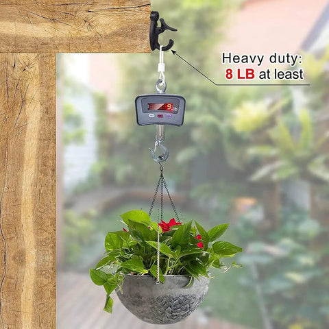 Outdoor String Light Hooks Screw In Hanger For Hanging Christmas Lights, Patio Lights, Wires And Plants, Black Finish, 20 Pack, Easy Install, No Fuss Weather Resistant, Durable Garden Hook Set